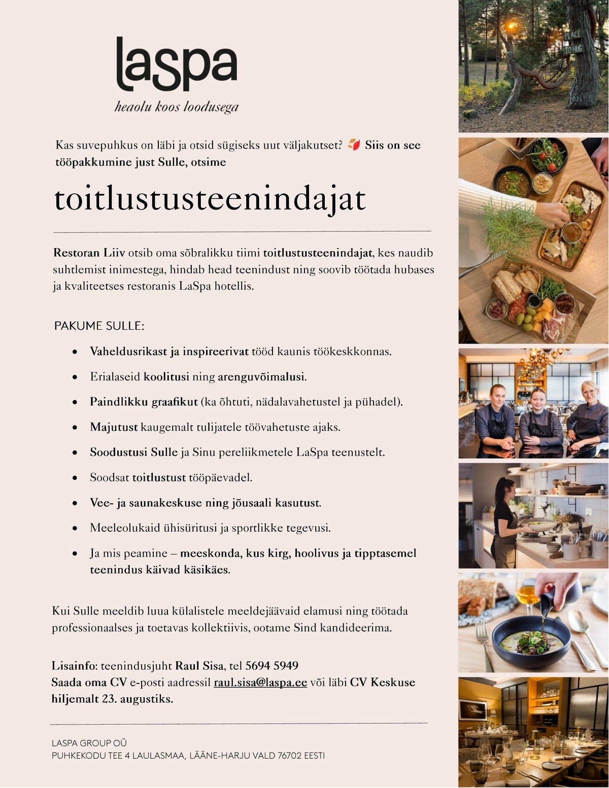 LaSpa Group OÜ Toitlustusteenindaja