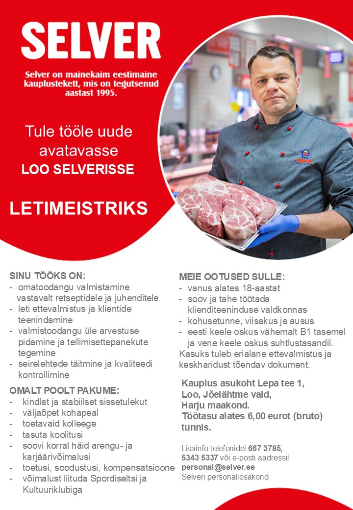 Selver Letimeister uues avatavas Loo Selveris