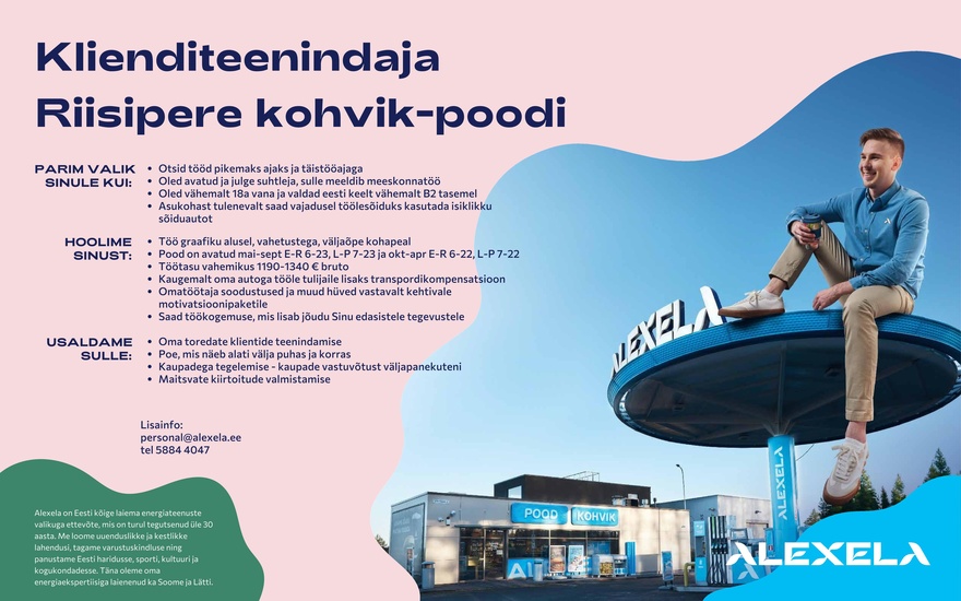 AS Alexela Klienditeenindaja Riisipere kohvik-poodi