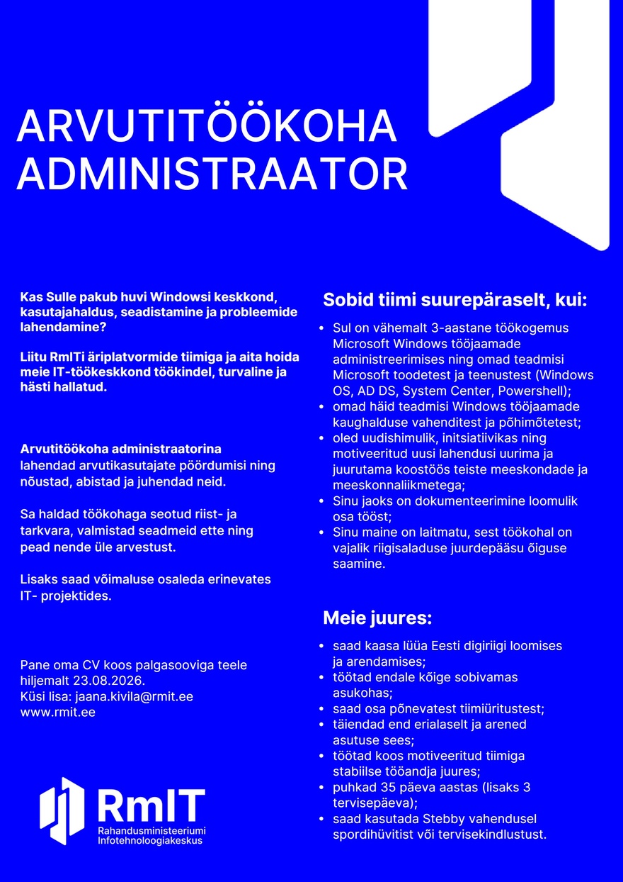 RmIT Arvutitöökoha administraator