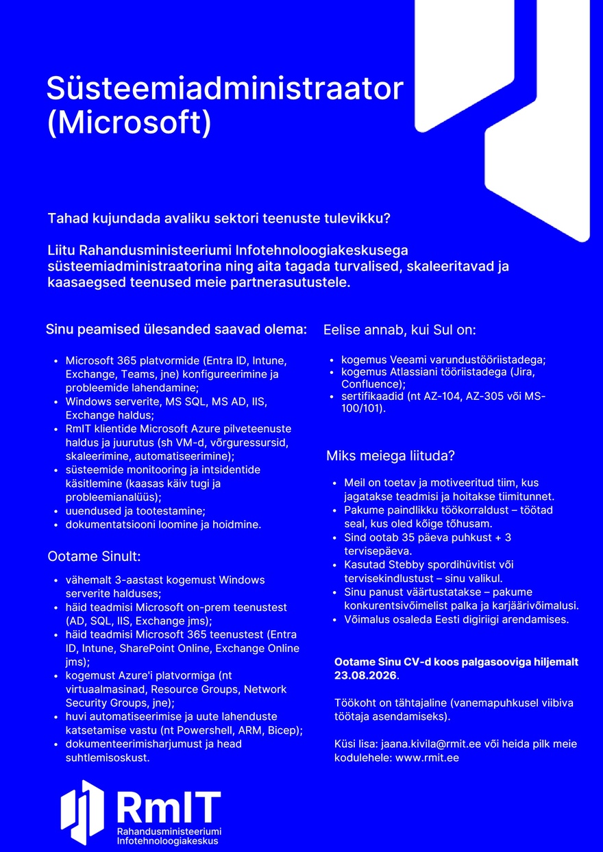 RmIT Süsteemiadministraator (Microsoft)