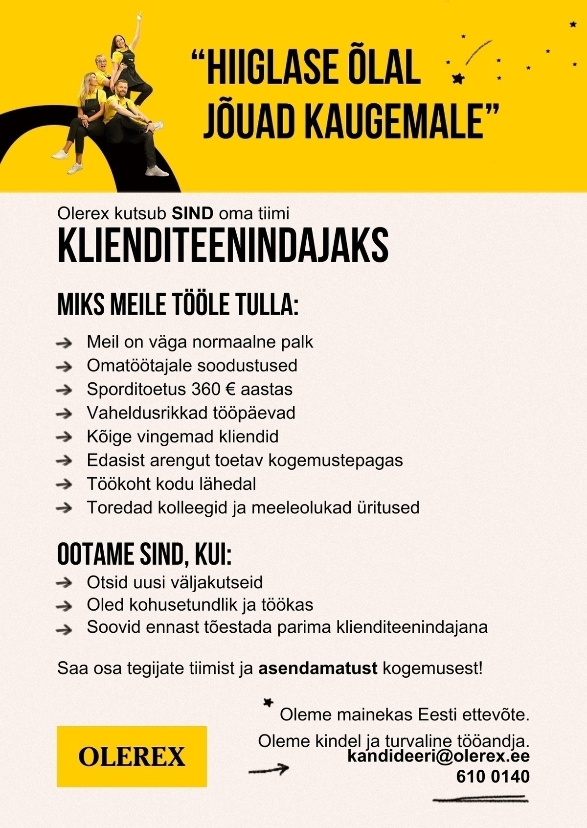 Olerex AS Klienditeenindaja Sõpruse teenindusjaama