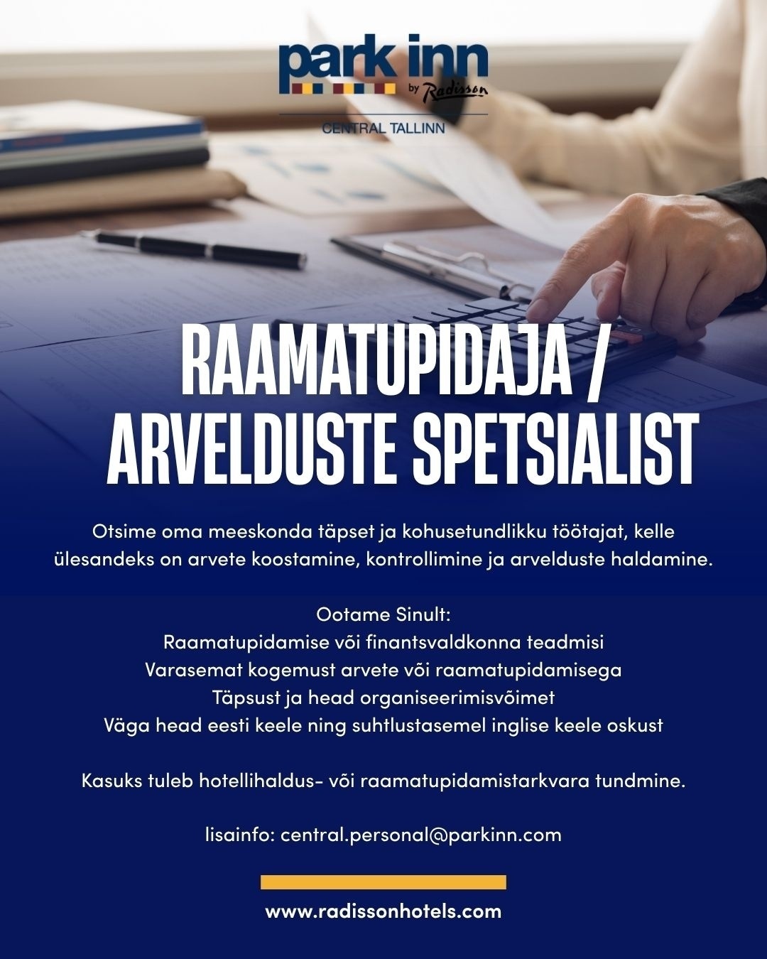 Central Hotell OÜ Raamatupidaja / Arvelduste spetsialist