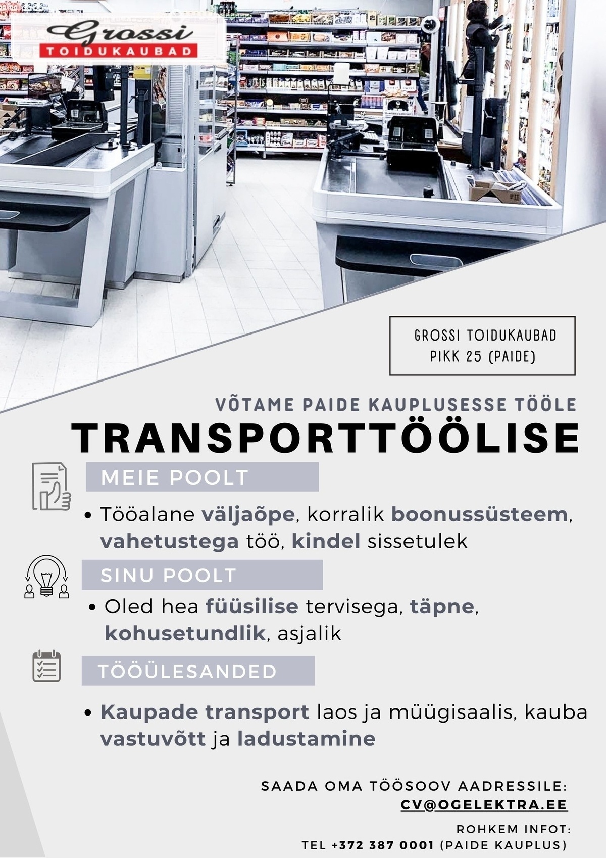 OG Elektra AS Transporttööline (Paide)