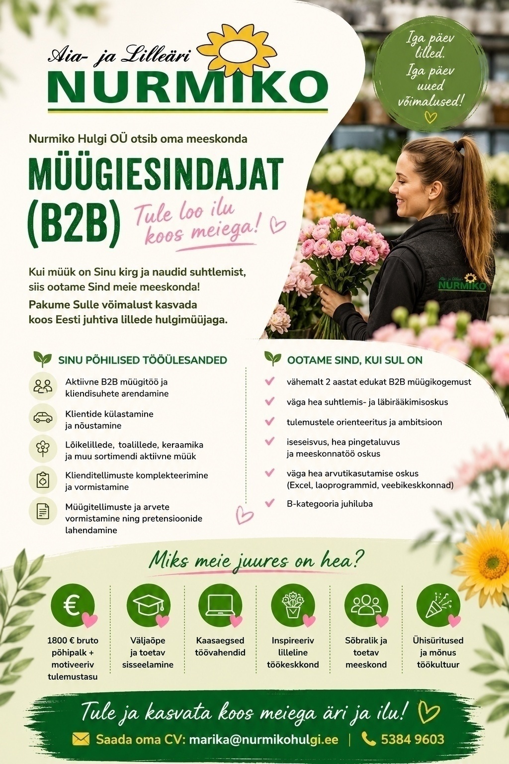 Nurmiko Hulgi OÜ Müügiesindaja