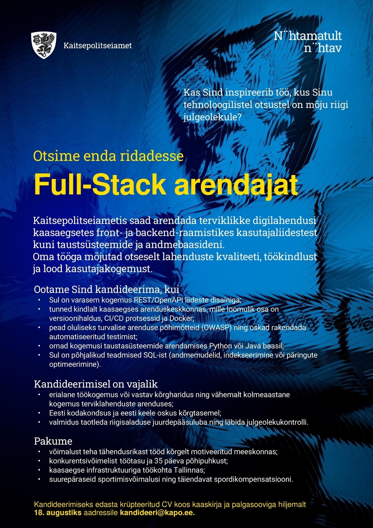 Kaitsepolitseiamet Full-Stack arendaja