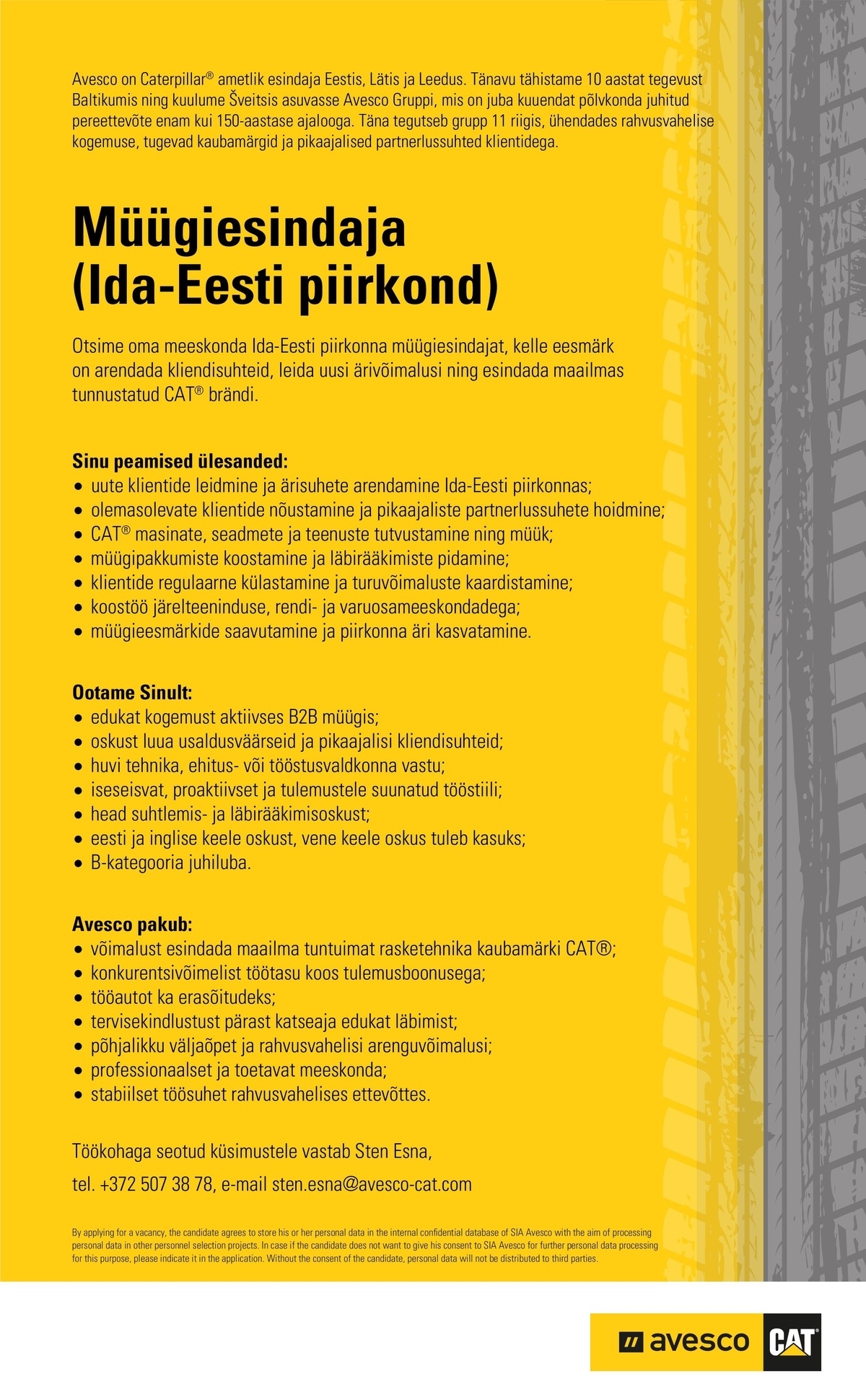 Avesco OÜ MÜÜGIESINDAJA (IDA-EESTI PIIRKOND)