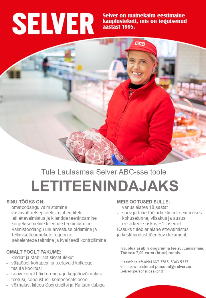 Selver Letiteenindaja Laulasmaa Selver ABC-s