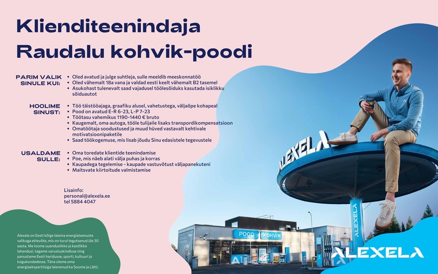 AS Alexela Klienditeenindaja Raudalu kohvik-poodi