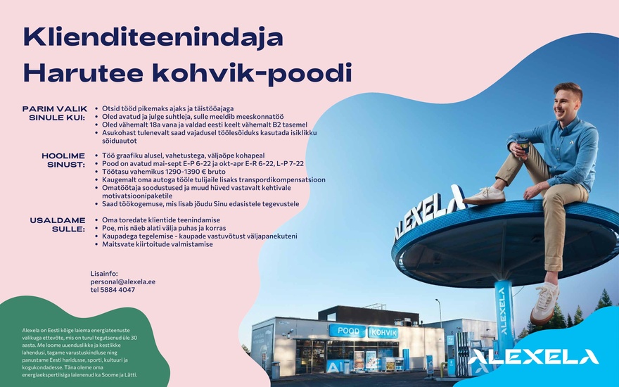 AS Alexela Klienditeenindaja Harutee kohvik-poodi