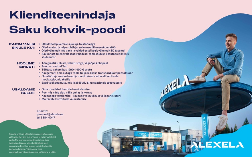 AS Alexela Klienditeenindaja Saku kohvik-poodi