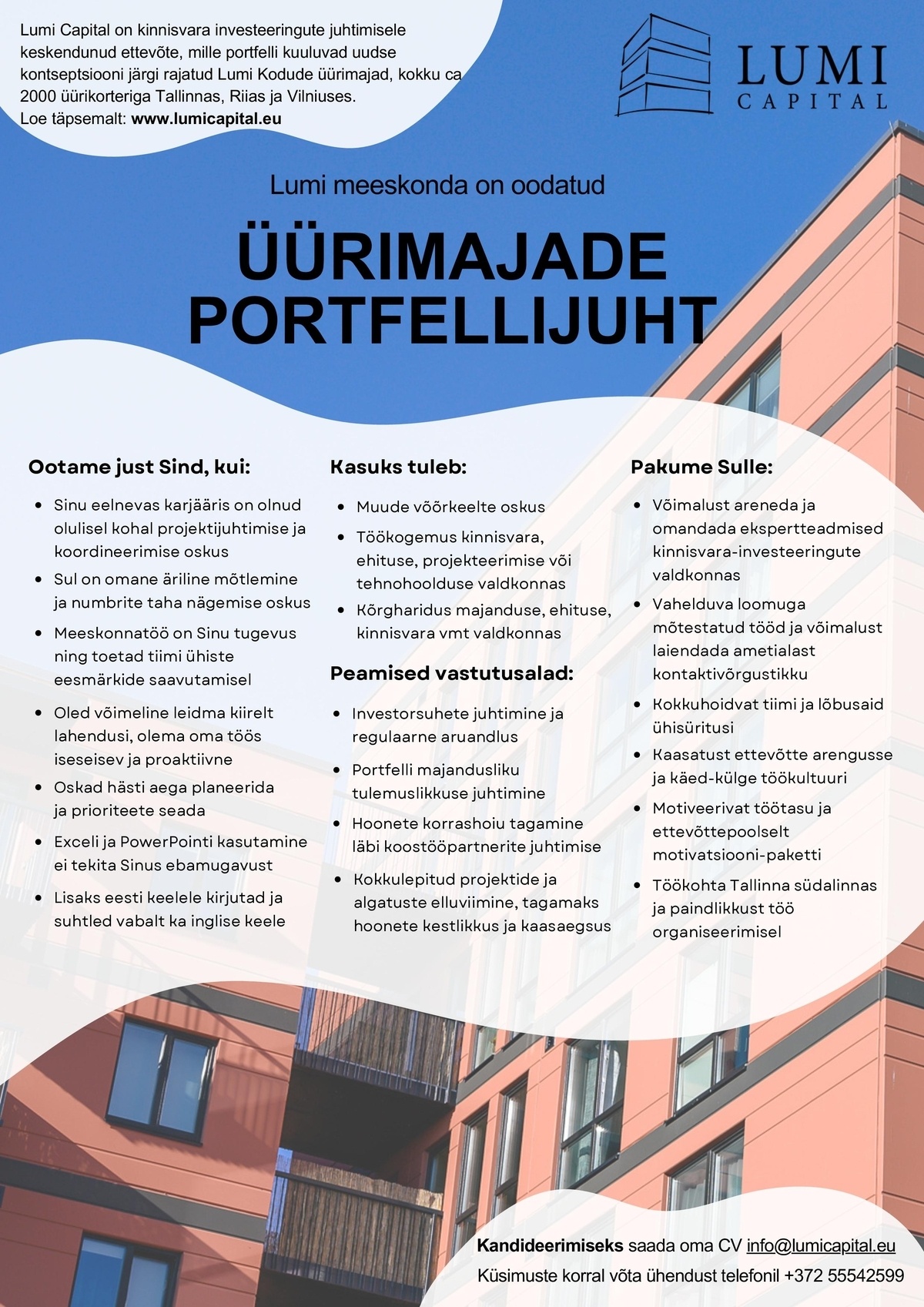 Lumi Capital OÜ Portfellijuht