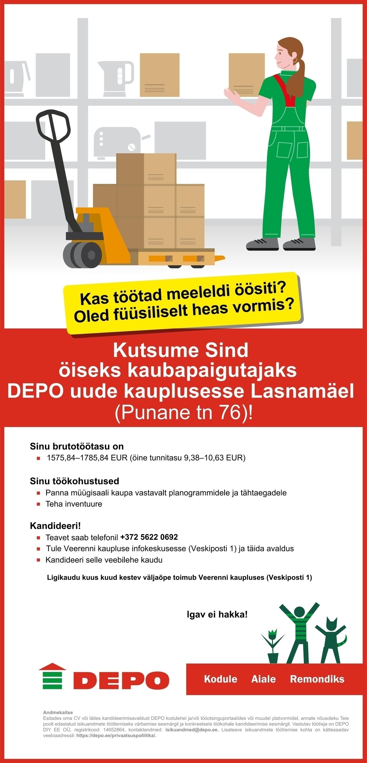 DEPO DIY EE OÜ Öine kaubapaigutaja, Lasnamäe (Punane tn 76)