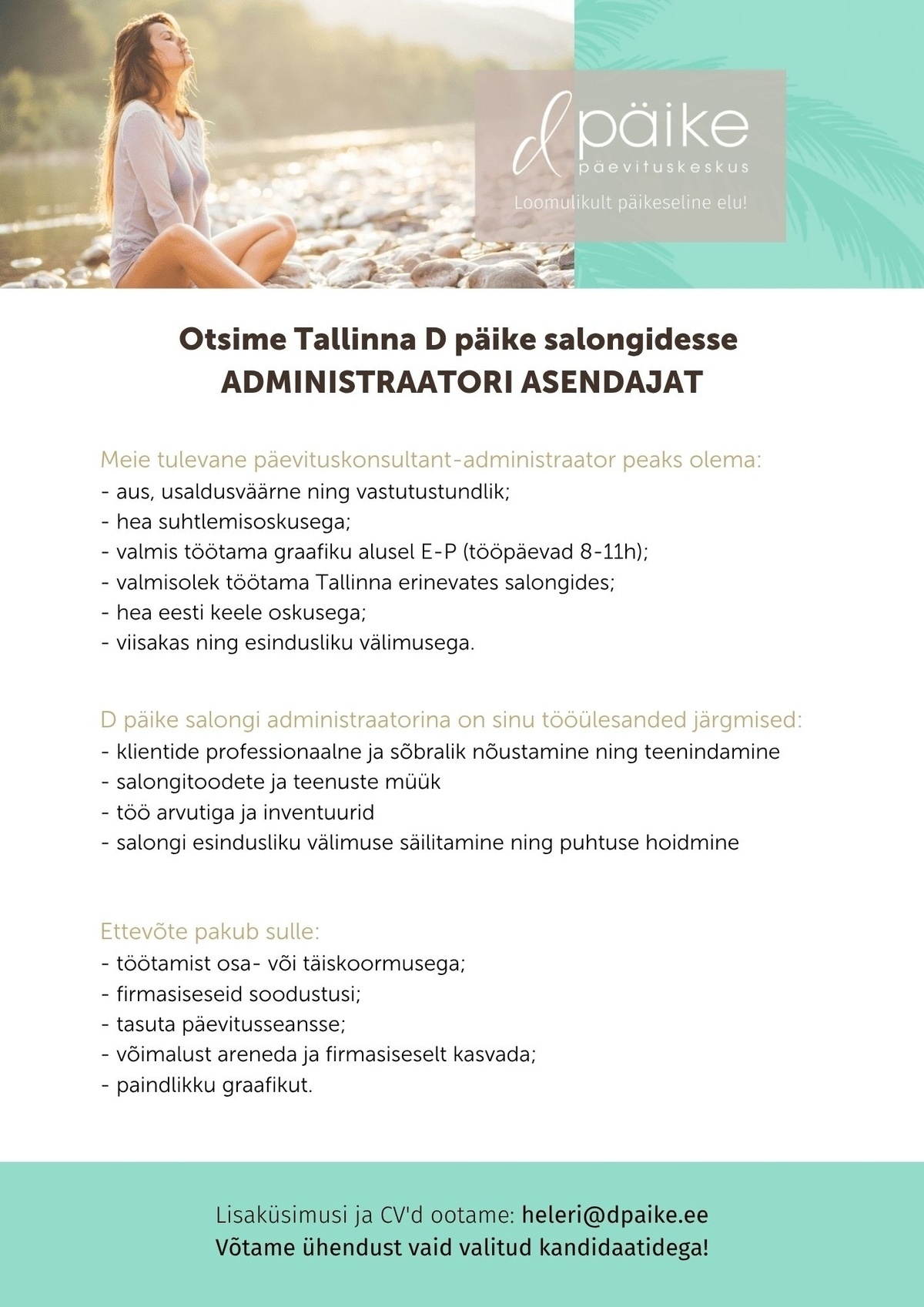 Regentum OÜ Tallinna D päike ADMINISTRAATORI ASENDAJA