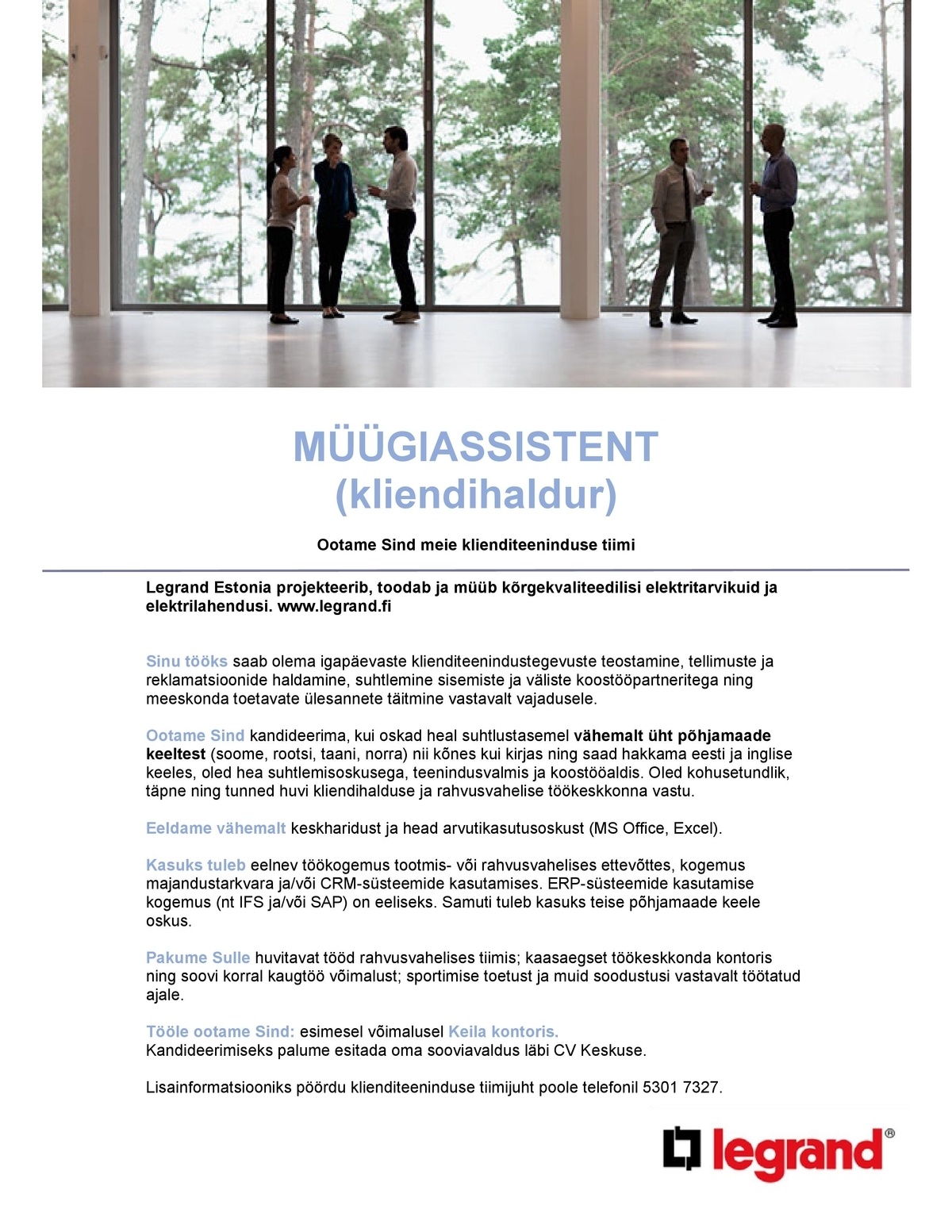 Legrand Estonia OÜ MÜÜGIASSISTENT