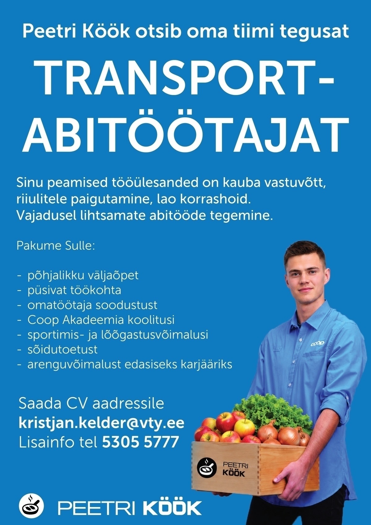 Coop Võru Transport-abitöötaja (Peetri Köök)