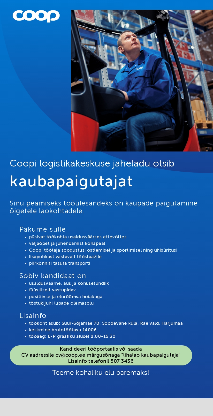 Coop Eesti Keskühistu Kaubapaigutaja (jaheladu)