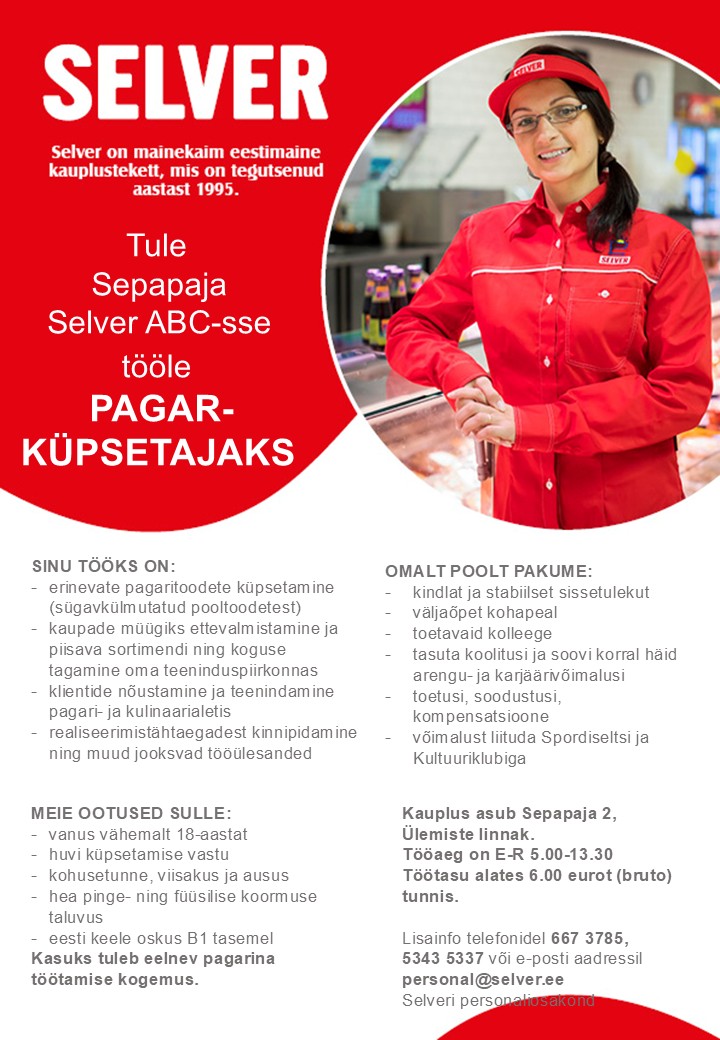Selver Pagar-küpsetaja Sepapaja Selver ABC-s