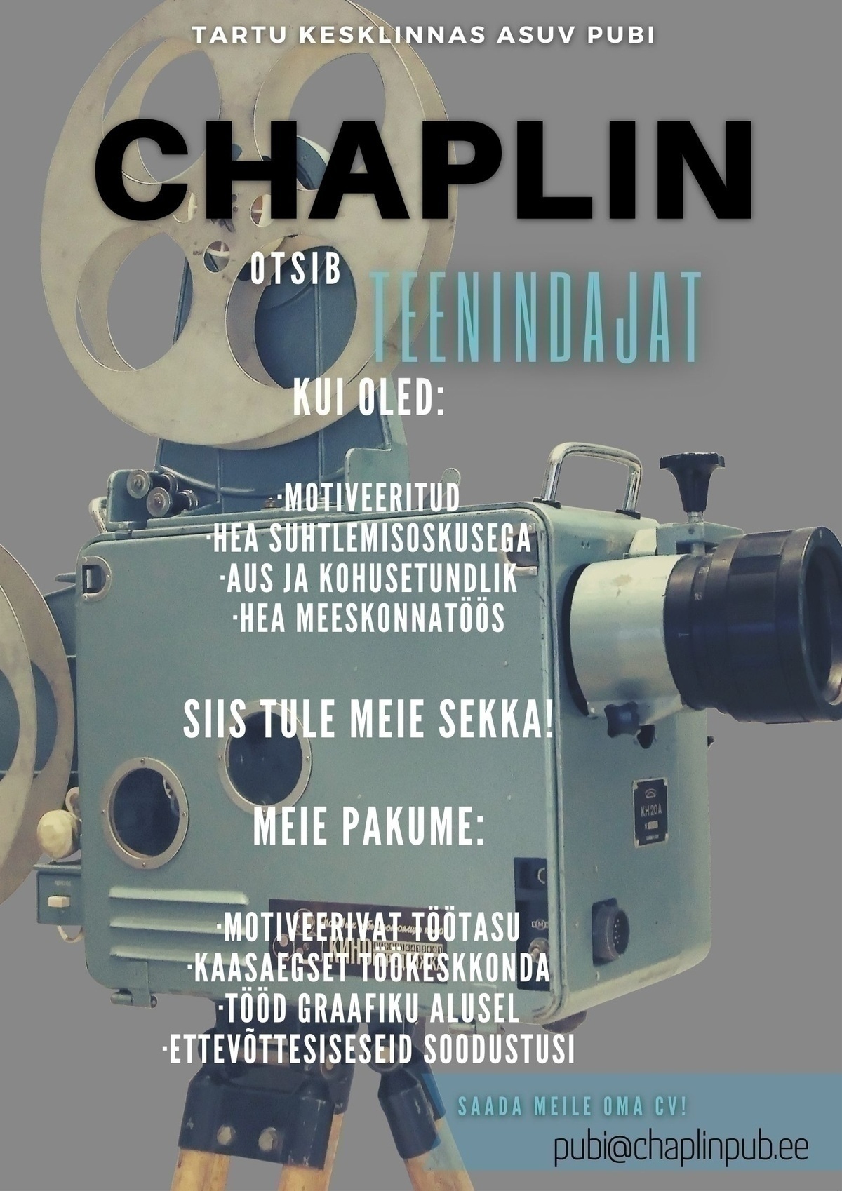 CHAPLIN OÜ Klienditeenindaja