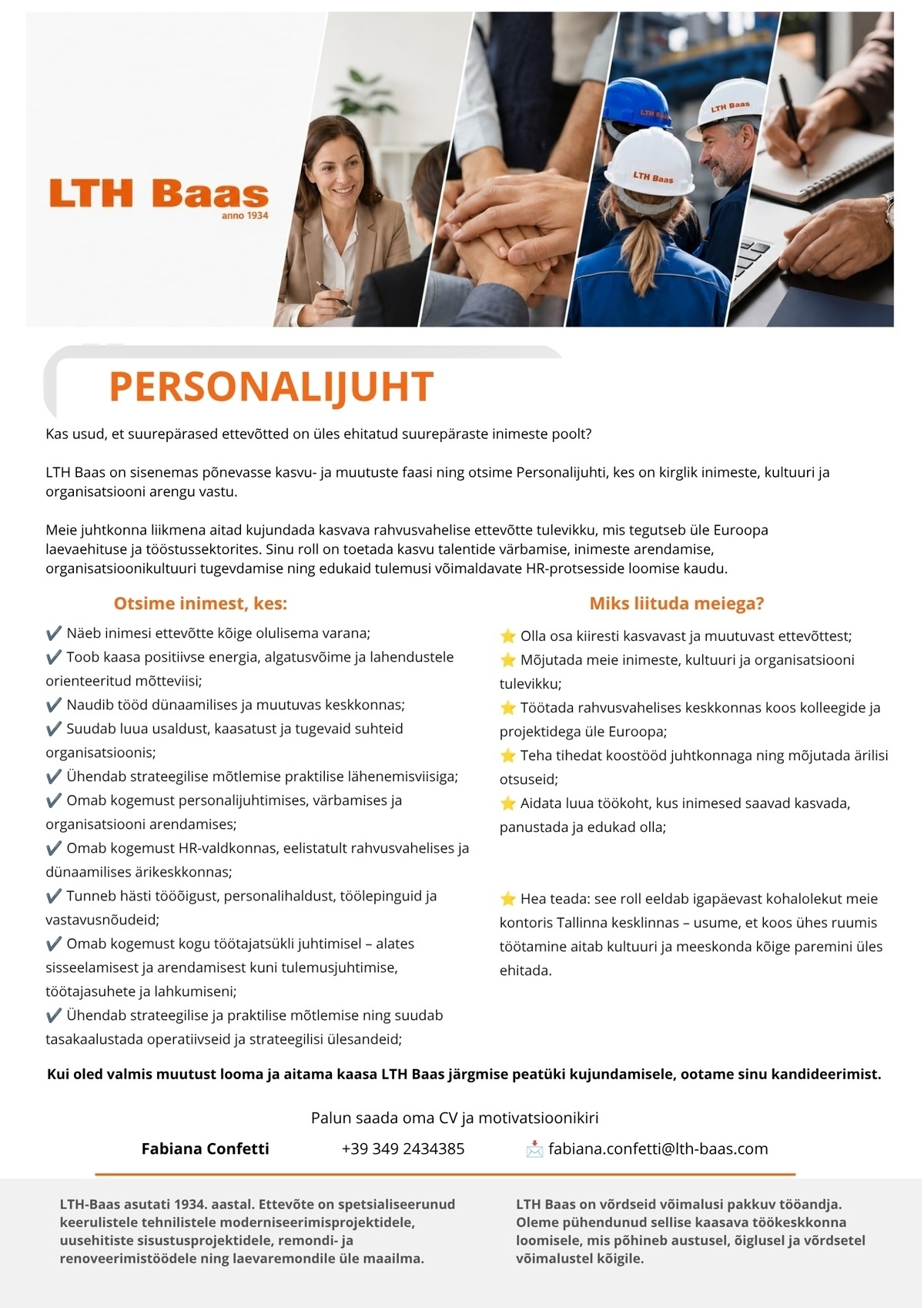 LTH-Baas AS Personalijuht