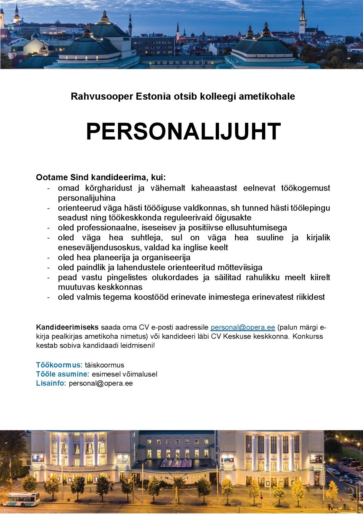 Rahvusooper Estonia Personalijuht