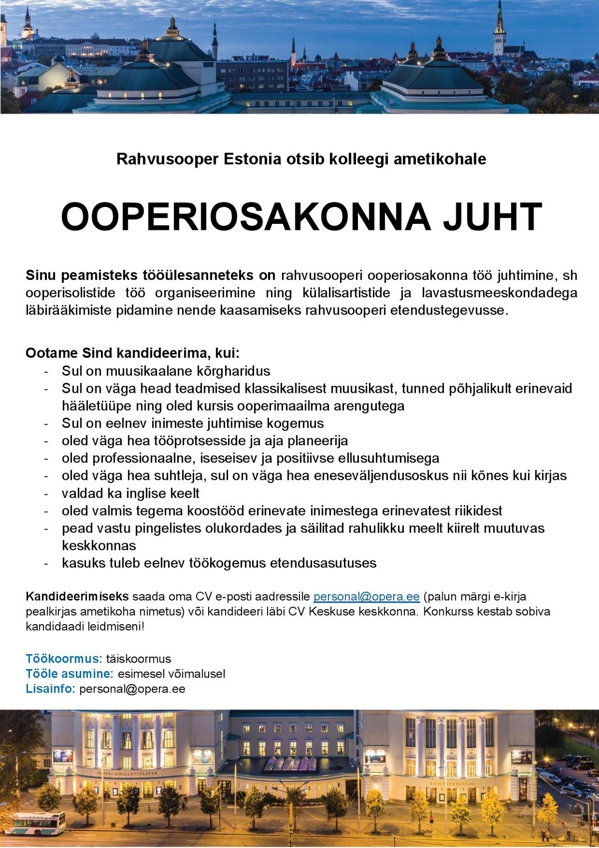 Rahvusooper Estonia Ooperiosakonna juht