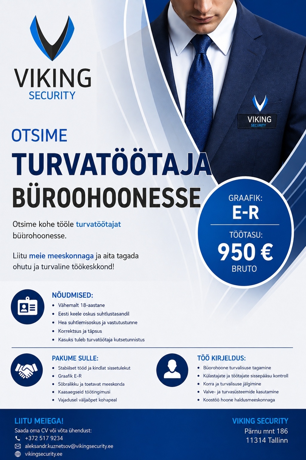 Viking Security AS Turvatöötaja büroohoonesse!