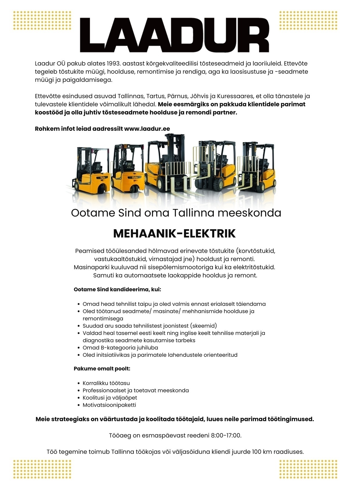 Laadur OÜ Mehaanik-elektrik