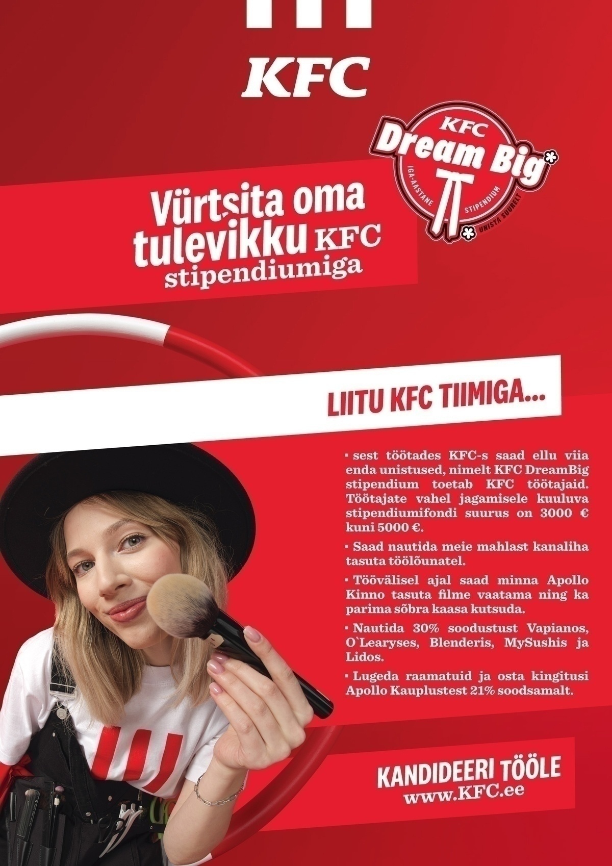 APL Fresh Food OÜ KFC Tondi kutsub tiimi NÕUDEPESIJAT! (vahetused E-R 18:00/20:00-00:00)