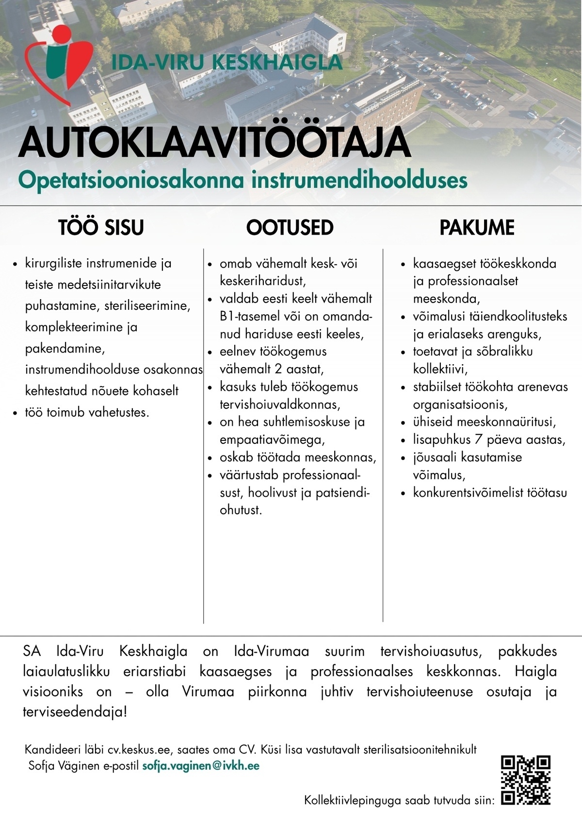 Ida-Viru Keskhaigla SA Autoklaavitöötaja