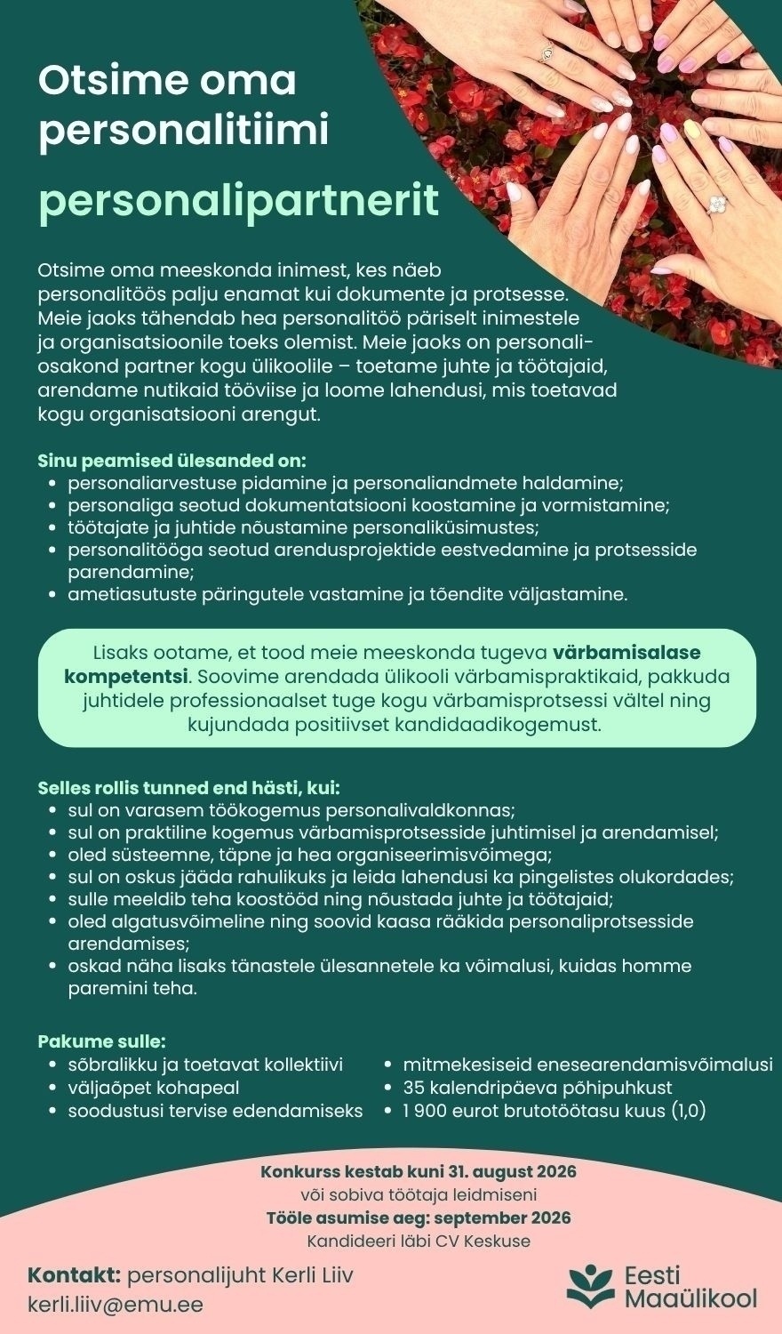 Eesti Maaülikool Personalipartner