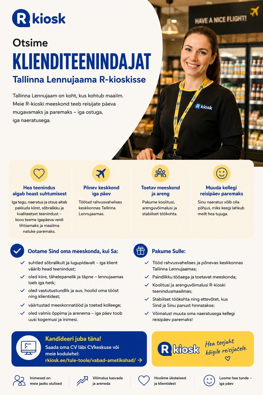 Reitan Convenience Estonia AS Lennujaama R-kioski klienditeenindaja
