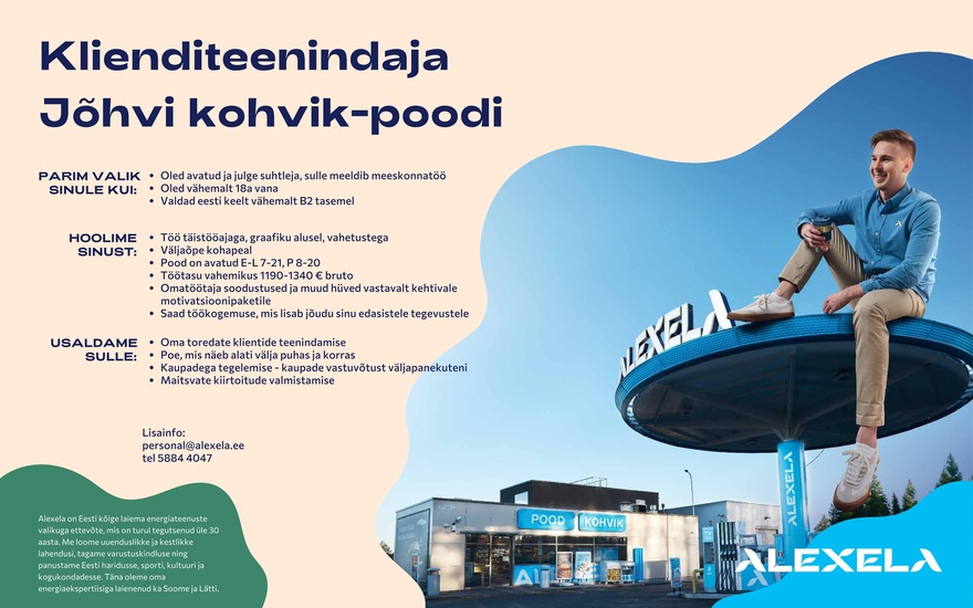AS Alexela Klienditeenindaja Jõhvi kohvik-poodi
