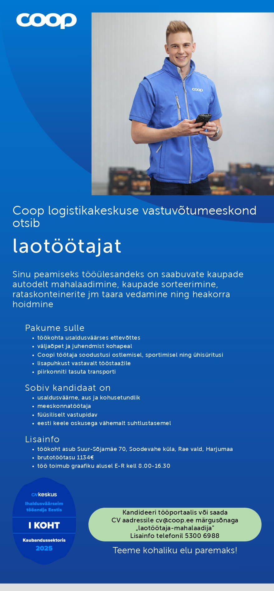 Coop Eesti Keskühistu Laotöötaja (E-R)