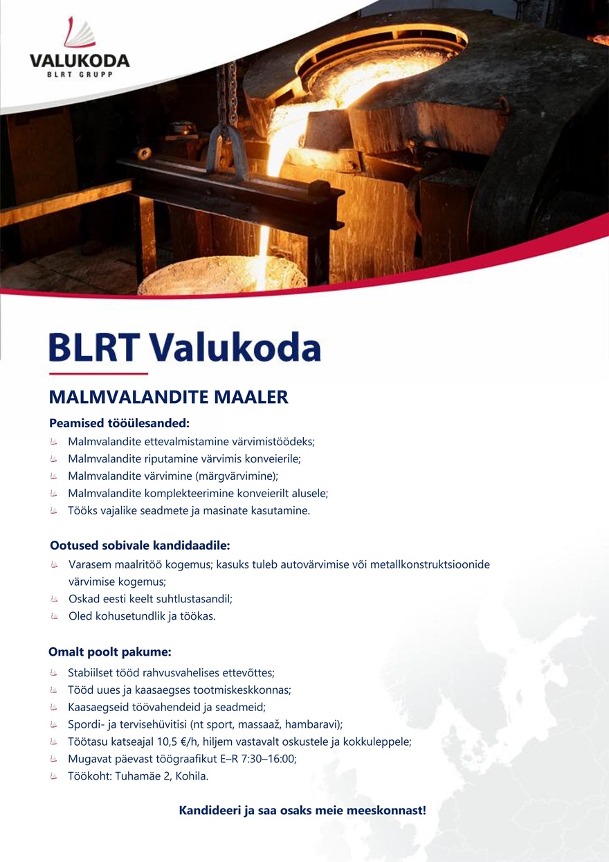 BLRT Valukoda Malmvalandite maaler