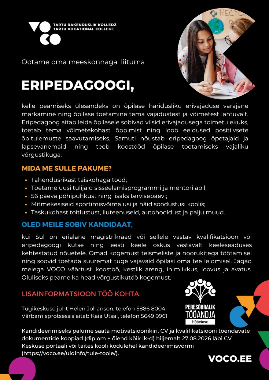 Tartu Rakenduslik Kolledž Eripedagoog