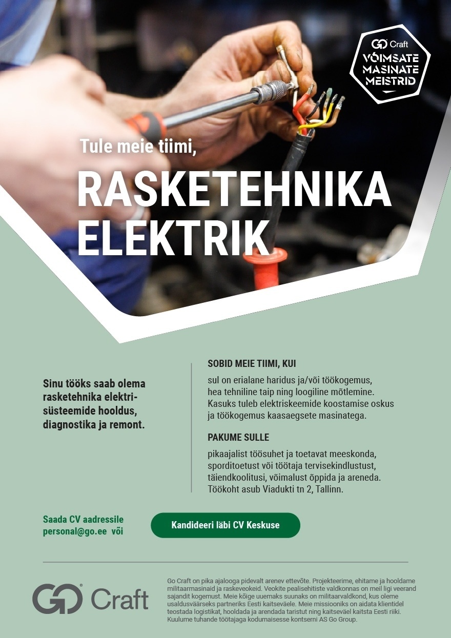 OÜ GoCraft Rasketehnika elektrik