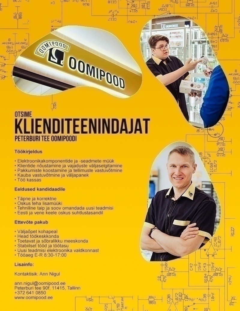 Dormikor OÜ / Oomipood Klienditeenindaja Peterburi tee Oomipoodi