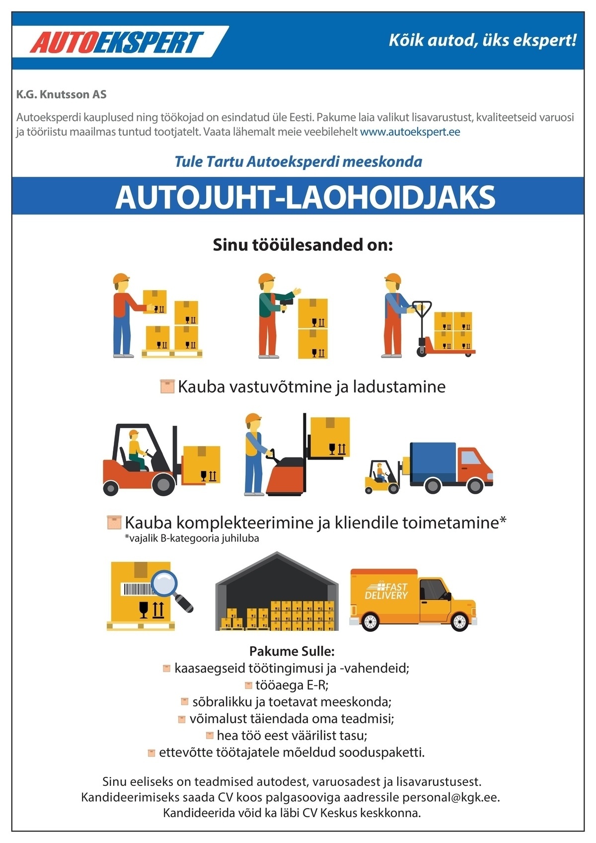 KG Knutsson AS Autojuht-laohoidja