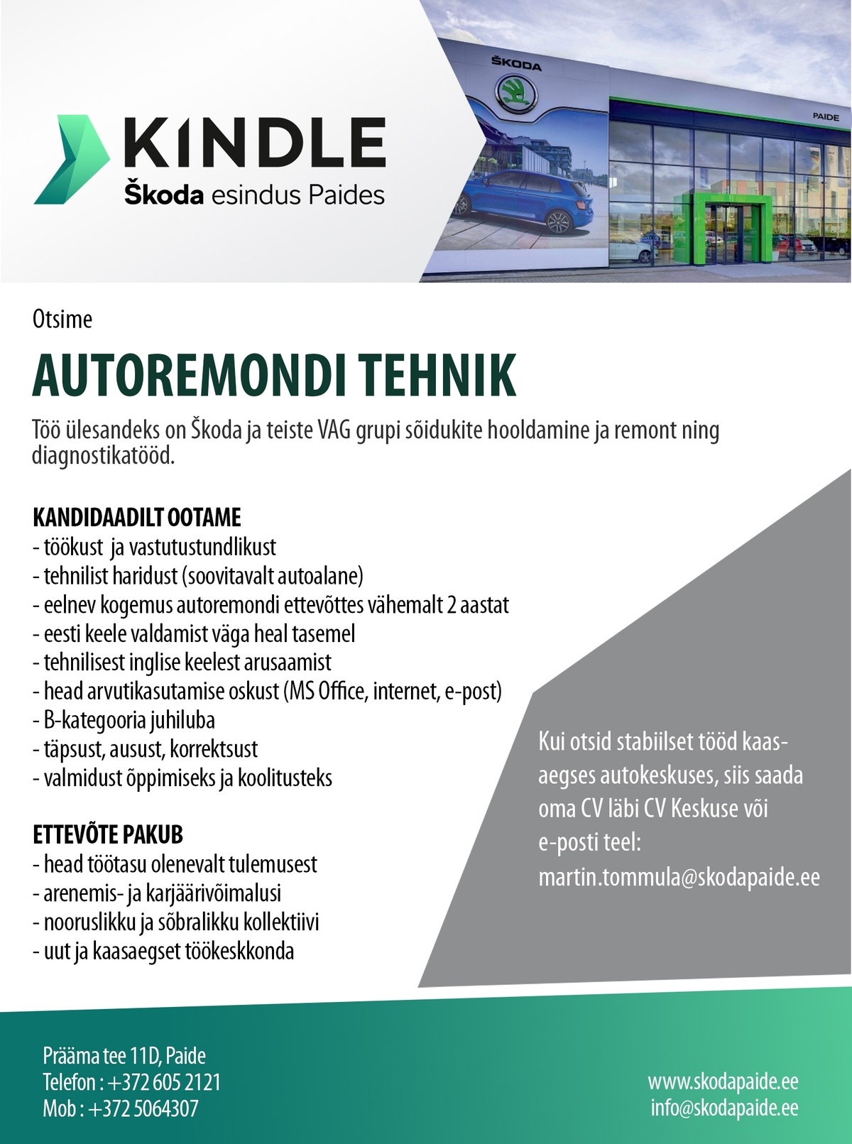Kindle OÜ Tehnik