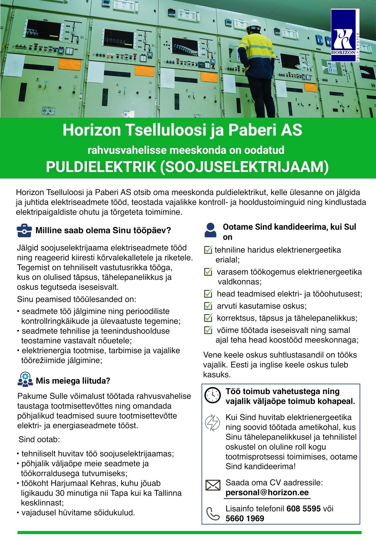 Horizon Tselluloosi ja Paberi AS PULDIELEKTRIK (SOOJUSELEKTRIJAAM)