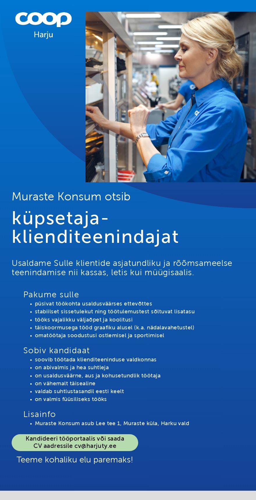 Harju Tarbijate Ühistu Klienditeenindaja Muraste Konsumisse (Coop Harju)