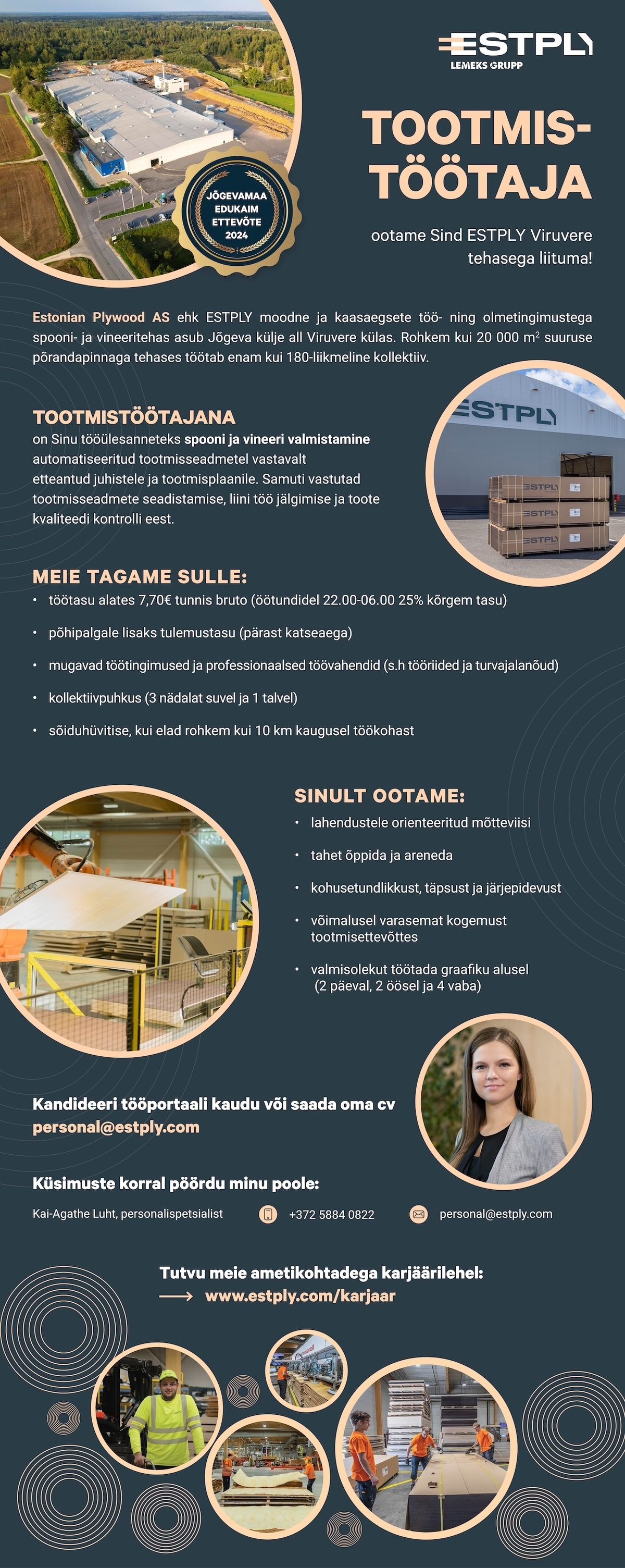 ESTONIAN PLYWOOD AS Tootmistöötaja
