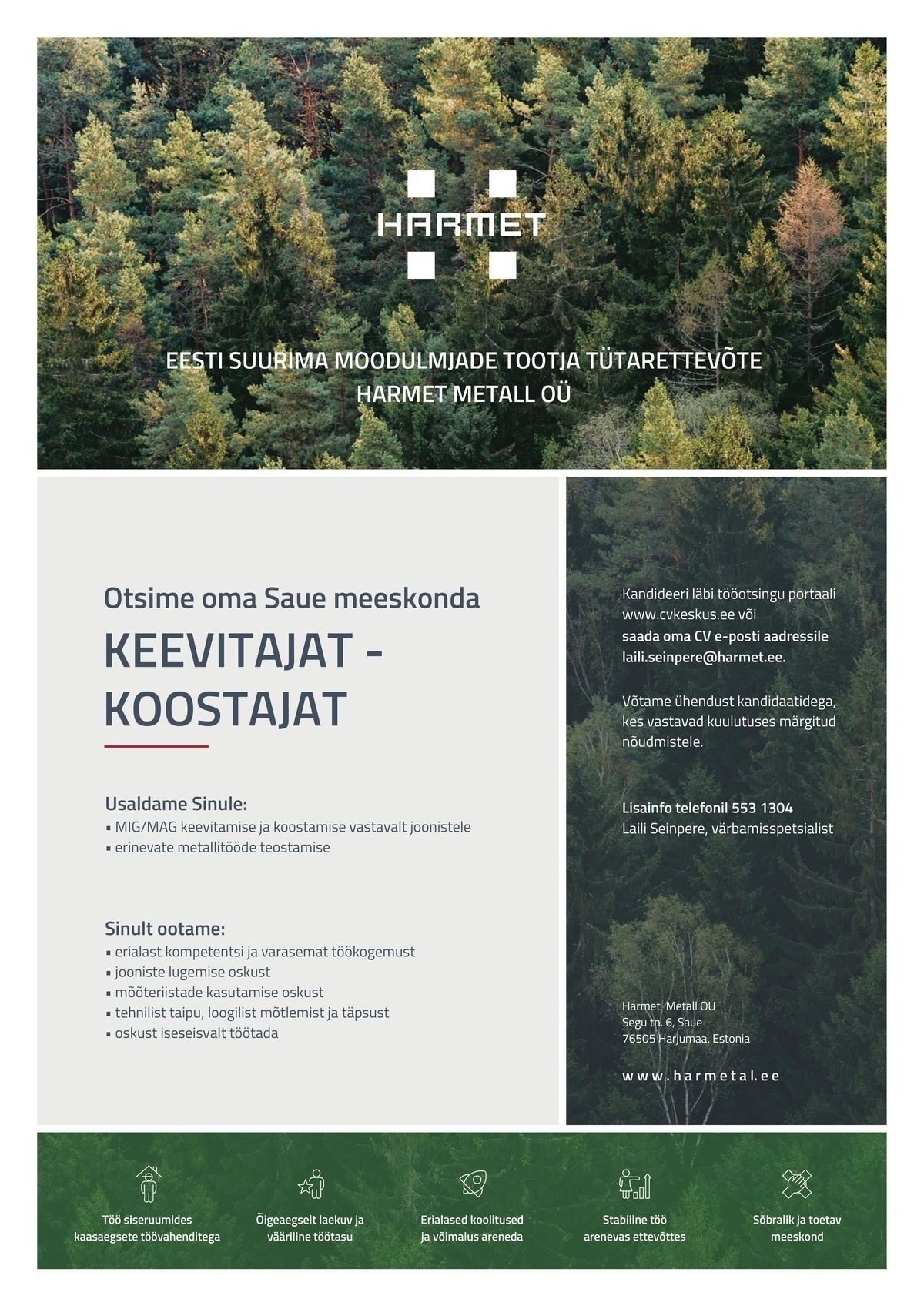 Harmet Metall OÜ Keevitaja - koostaja