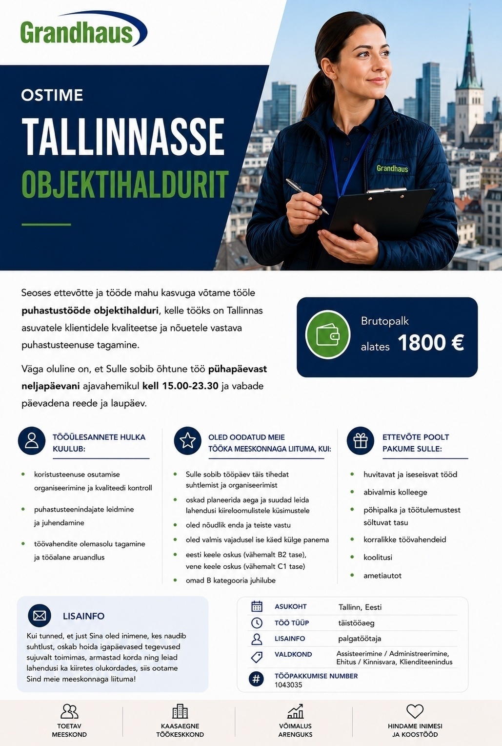 Grandhaus OÜ PUHASTUSTÖÖDE OBJEKTIHALDUR
