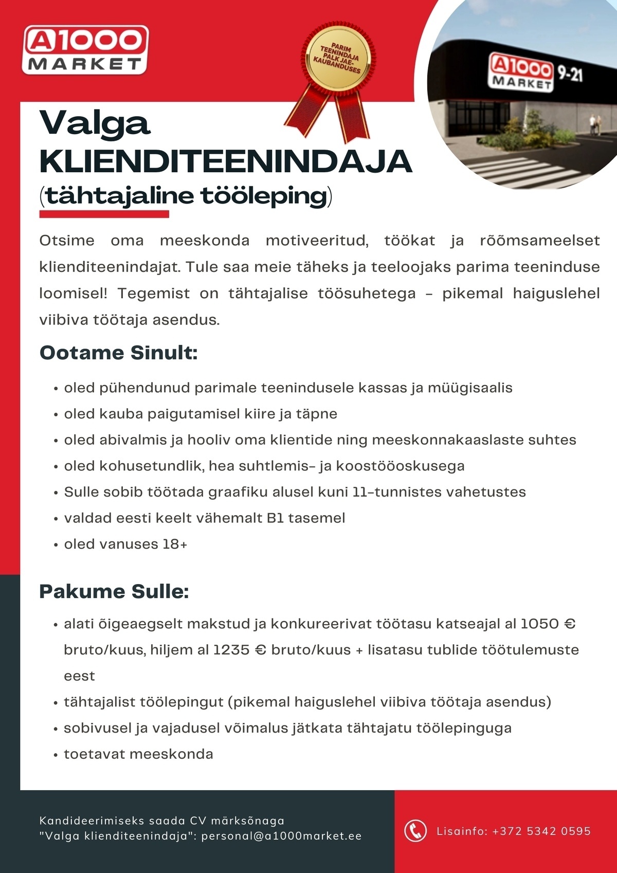 A1M OÜ - A1000Market Klienditeenindaja