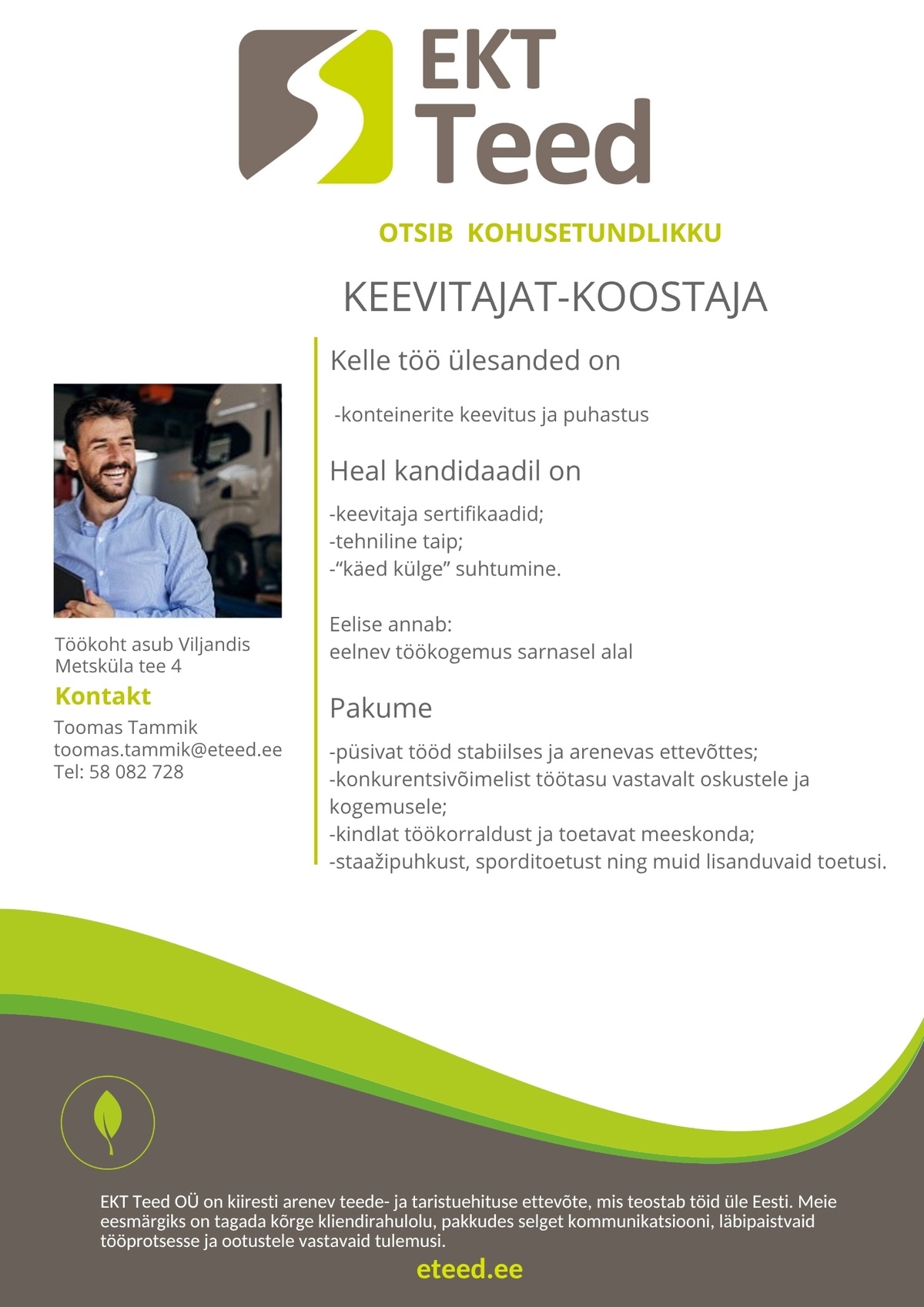 EKT Teed OÜ Keevitaja-koostaja