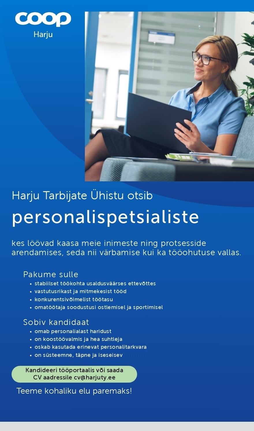 Harju Tarbijate Ühistu Personalispetsialist (Coop Harju)