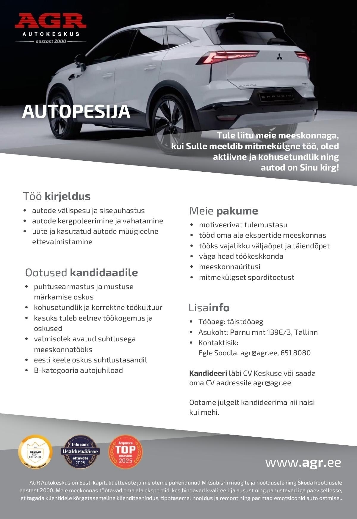 AGR Autokeskus OÜ Autopesija