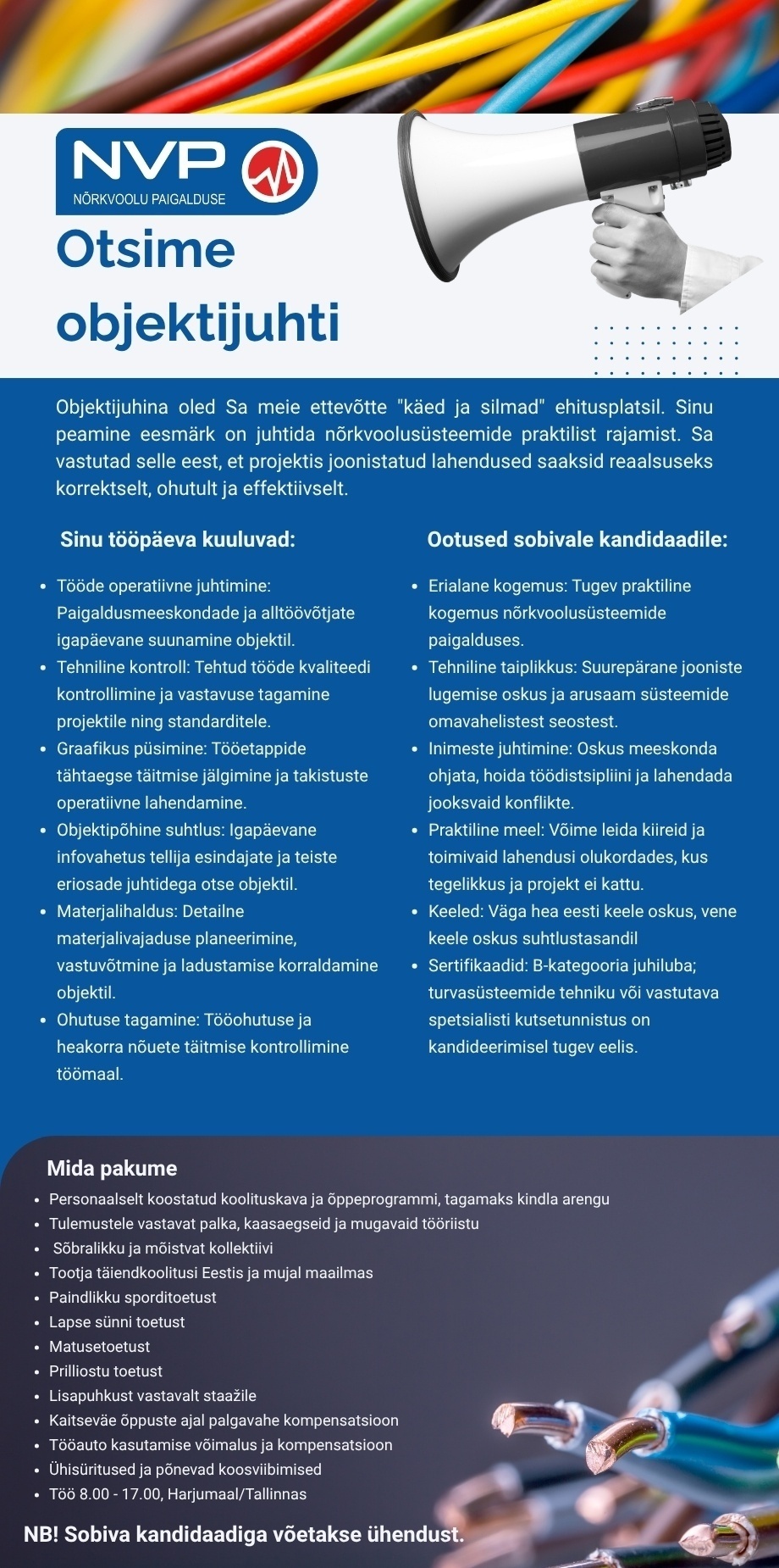 Nõrkvoolu Paigalduse OÜ Objektijuht